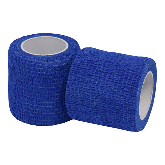 2 x Blue Football Cohesive Sock Wrap. 5cm x 4.5m